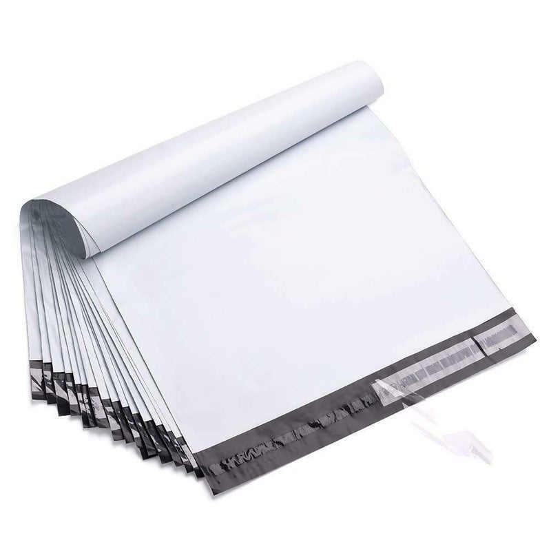 RBHK 100pcs 14.5 x 19 White Poly Mailers Shipping Mailing Envelopes Bags - Image 1